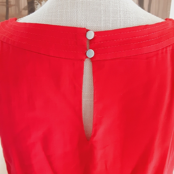 WHBM Fully Lined Flame Red Dress with Pockets Size XS - Picture 6 of 12